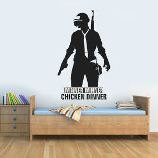 Impression Wall 36 cm Winner Winner Chicken Dinner PubG Self Adhesive Sticker