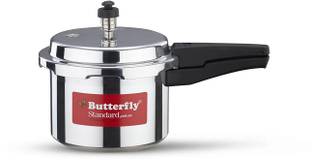 Butterfly Present Aluminium induction base standard plus 3.0 liter 3 L Outer Lid Induction Bottom Pressure Cooker