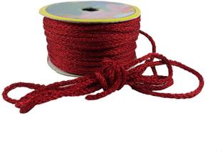 De-Ultimate Maroon Color 18 Mtr Resham Zari Twisted Thread / Dori Lace for Sewing, Bead Art, Piping, Apparels, Wrapping, Handicrafts & Craft DIY Projects.