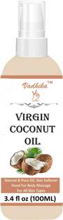 Vadhika 100% Pure Cold Pressed Organic Virgin Coconut Oil,-For Hair Growth & Hair Massage Oil For Glow Face & Skin-(100ml) Hair Oil (100 ml) Hair Oil