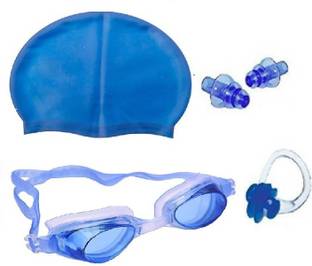 Kamni Sports SWIMMING COMBO SET (CAP ,GOOGLES ,EAR PLUGS) CB-10 Swimming Kit