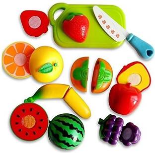 AS TRADERS Realistic Sliceable Fruits Cutting Play Toy with Velcro