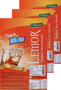 Lemor Peach Instant Premix Ice Tea Pack of 3 Peach Iced Tea Pouch