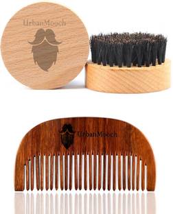 UrbanMooch Bristle Beard Brush with Beech Wood Handle