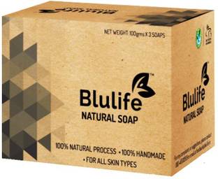 Blulife Natural Hand Made Ayurvedic Soaps (100 gm x 3) pack of 3