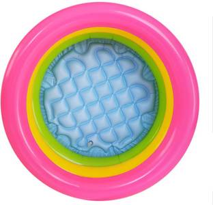 Allmusic Portable inflatable 2 ft Multicolor ring bath tub Child tub Comfortable bath pool tub for kids