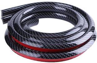 PRTEK 5 Mtr. Universal Wheel Arc Car Tires Eyebrow Carbon Fiber Wheel Arch Decorative Bumper Strips Car Beading Roll For Bumper