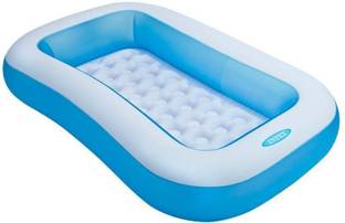 Mogal Enterprise Inflatable Rectangular kids for play Pool, Multi Color (Blue)