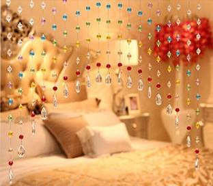 Discount4product Multicolor Acrylic Crystal Bead And Glass Drops Arch Shape Rainbow Curtain 20 string