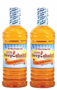 Pitambari Deepshakti Lamp Oil for Pooja / Diya Oil (Pack of 2) - 900ml (450ml Each)