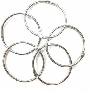 Arham Metal Loose Leaf Book Binder Buckle Rings Scrapbook Sketchbook Craft Photo Album DIY Binding Ring Size :- 5 cm 5 Pieces Manual Ring Binder