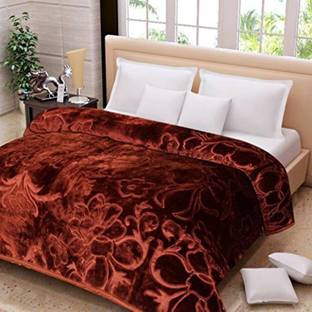 GKM Self Design Double Mink Blanket for  Heavy Winter