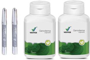 Vestige Ganoderma Capsuls, 90 Capsules (2 bpttel )with parsoni kajal 2 pcs (set of 4 )
