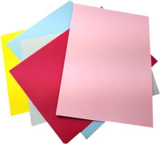 MAJESTIC BASKET Premium Quality Colour Pastel Sheet for Project /Art & Craft Work With 5 Different Colour [5 Pack of 100 Sheets] Unruled Both Side Colour A4 100 gsm A4 paper