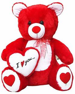 Nihan Enterprises Soft Stuffed Red With Heart Love Teddy Bear (60cm)  - 24 inch