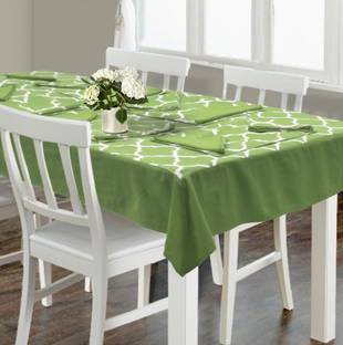 Dekor World Green Organic Cotton Table Linen Set