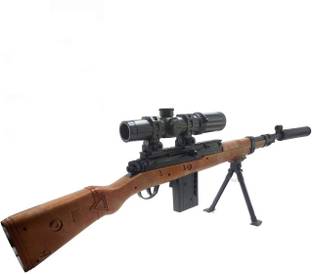 dharti enterprise Original PubG Theme Gun Toys Set with Assault Rifle Kar98k Model, 4X Design Scope, Toy Knife, Water and Soft Foam Bullets and Combat Cards Target Shooting Role Play Game Guns & Darts