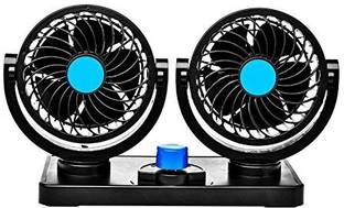 PRTEK Car fan 12V Electric Auto Cooling Fan, Low Noise 360 Degree Rotatable with 2 Speed Dual Heads Dashboard Powerful Summer Air Circulator for Sedan Vehicle Truck RV SUV Boat Car fan 12V Electric Auto Cooling Fan, Low Noise 360 Degree Rotatable with 2 Speed Dual Heads Dashboard Powerful Summer Air Circulator for Sedan Vehicle Truck RV SUV Boat USB Fan