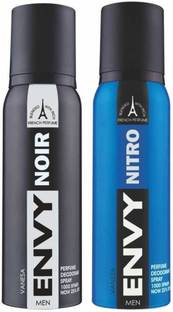 Envy Nitro & Noir Deo Combo of 2 Deodorant Spray  -  For Men