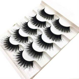 Digital Shoppy 5 Pairs Thick Black False Eyelashes Extension