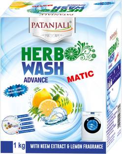 PATANJALI Premium Detergent Powder with Neem & Lemon, Dissolves Easily Detergent Powder