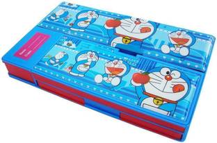 Ishan creation 2 Doraemon Jumbo Plastic Pencil Box Art Plastic Pencil Box
