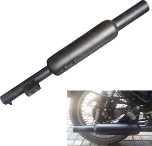 WORDZ Short Botlle Black Empty Mini Punjab Exhaust silencer Royal Enfield 500 Full Exhaust System