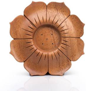 Om Shanthi Wood 1 - Cup Tealight Holder Set