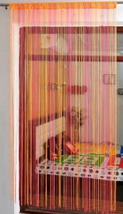 Ace International 213 cm (7 ft) Door Polyester Semi Transparent Curtain Single Curtain