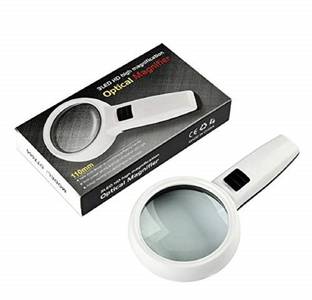 RHONNIUM 3 LED Light Map Newspaper Book Reading Magnifying Glass 75mm 3X Reading Glass::Magniging Glass::Pocket Magnifier