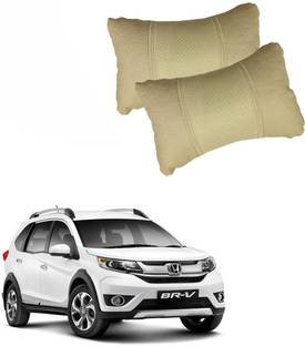 SHOOLIN Beige Leatherite Car Pillow Cushion for Universal For Car
