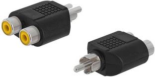 Fedus RCA Audio Video Cable 0.01 m RCA Y Splitters Adapter 1 Male To 2 Female Plug Av Audio Video Cable Converter (PACK OF 2)