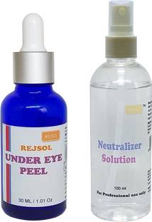 REJSOL Under Eye Peel 30ml , Kojic Acid 10%, Lactic Acid 8 %, Vitamin C 10%, with 100ml Neutralizer