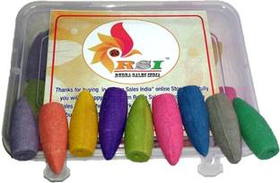 RUDRA SALES INDIA Backflow Incense Cones, 100 mix incense Unscented Dhoop