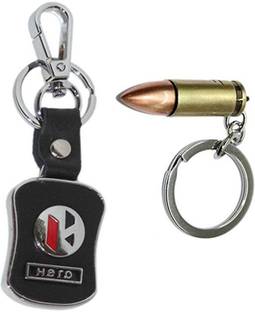 MGP FASHION Mini BULLET Imported HERO Bike Logo Leather Locking Gift Girl Boy Men Women Friend Keyring Key Chain