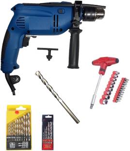 Inditrust reversible impact electric drill machine with variable speed trigger Power & Hand Tool Kit