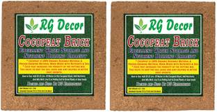 RGDECOR Coco Peat Block (4.5 to 5 kg block Approx.) - Expands upto 70 to 75 litres of Cocopeat Soil Manure Soil manure
