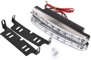 PRTEK 8-LED White Car Driving Lamp Fog 12v 24v Daytime Waterproof Running Light For CAR UNIVERSAL Car Fancy Lights