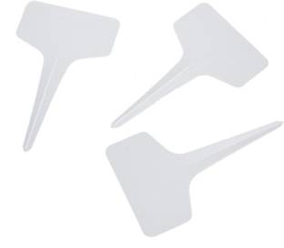 BOLT White Plastic T-Type Plant Shrub Tree Seeds Tags Markers Nursery Garden Labels Garden Tool Kit
