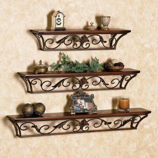 FUTURE GENERATION V GROUP Wooden, Iron Wall Shelf