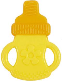 FIRST TREND Teether BPA Free Bottle Shape Food Nibbler/Feeder/Silicon Dental Care Teether or Fruit Teether Age 6 - 12 months Teether (Orange) Teether