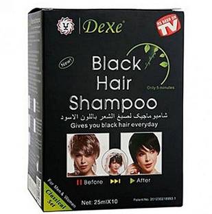 DeXe Instant 5 Minute Black Hair Color Ammonia Free Shampoo Hair Colo r(125 ml) Pack Of 5 , Black