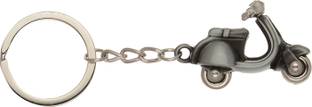 GCT Grey Scooter Shape (Design-1) Metal Keychain Key Chain