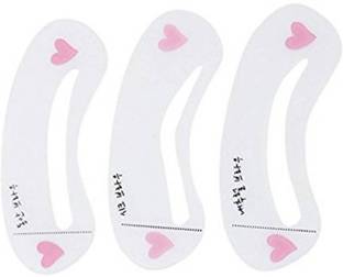 Digital Shoppy 3 Different Style Reusable Eyebrow Card Stencil Eyebrow Stencil
