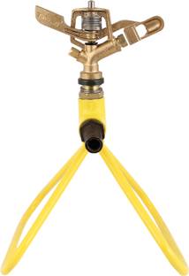 Divine Tree 360 Degree Rotating Automatic Garden Water Sprinkler Brass Sprinkler with Stand Heavy Duty Brass Impact Head Sprinkler 1 L Hose-end Sprayer