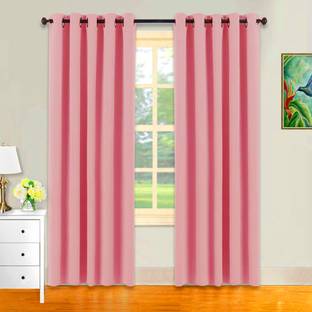 LE HAVRE 182.8 cm (6 ft) Silk Blackout Shower Curtain (Pack Of 2)