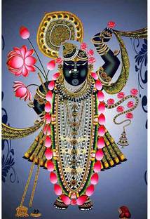 Poster N frame Shrinathji Nathdwara UV Textured Decorative Art Print Premium Quality Wall Poster un framed (Rolled) Paper Print