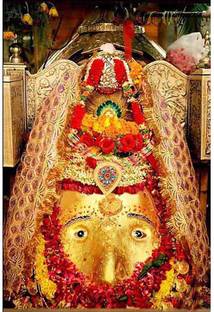Poster N frame Kalka Mata Kalkaji Delhi UV Textured Decorative Art Print Premium Quality Wall Poster un framed (Rolled) Paper Print