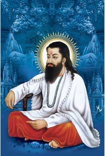 Poster N frame Saint Ravidas UV Textured Decorative Art Print Premium Quality Wall Poster un framed (Rolled) Paper Print