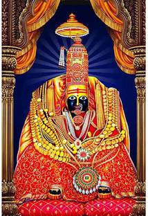 Poster N frame Tulja Bhavani Tuljapur UV Textured Decorative Art Print Premium Quality Wall Poster un framed (Rolled) Paper Print